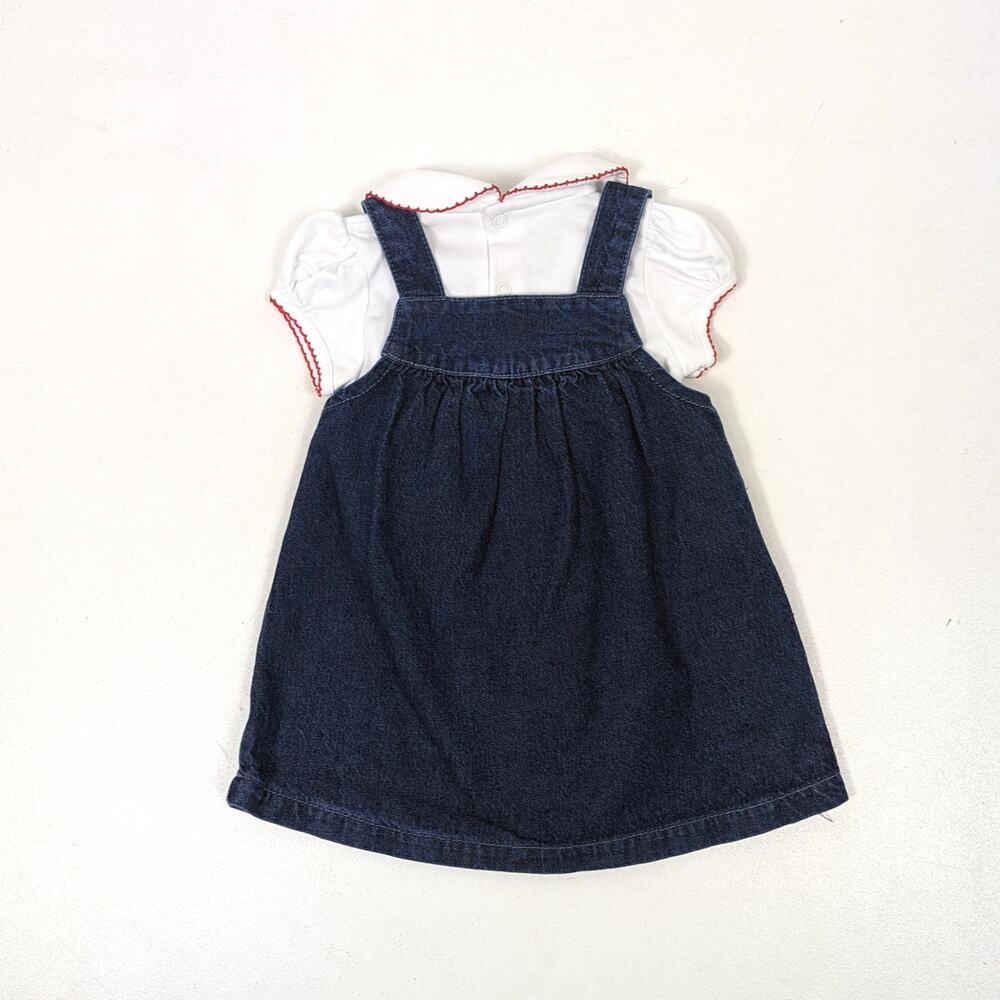 Kissy Kissy Dress Bodysuit Baby Girls Size 0-3m Farm Denim Embroidered - Picture 3 of 7